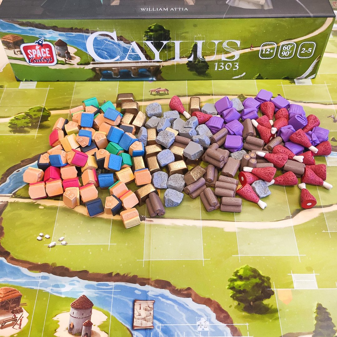 与 Caylus 1303 棋盘游戏全套兼容的豪华资源代币 - 桌游/玩具 - 其他材质 