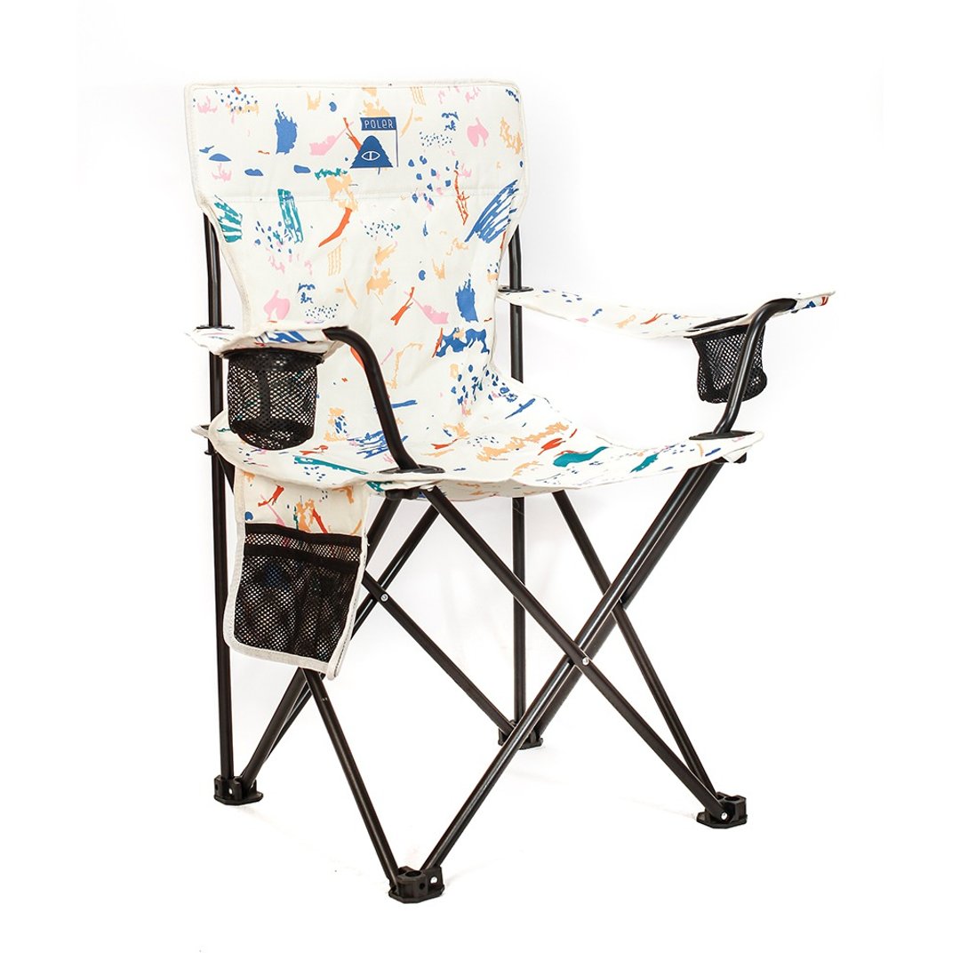 【彩虹】日韩限定 POLER CAMPING CHAIR 轻便扶手露营折叠椅 喷漆 - 露营用品 - 尼龙 多色