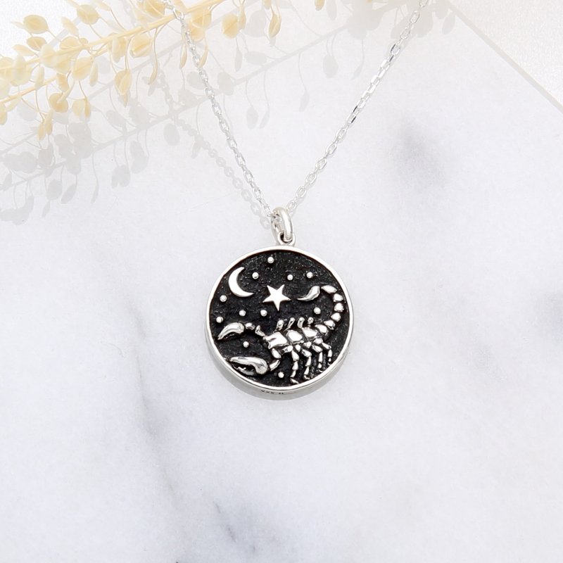 【Angel & Me】天蝎座 s925 纯银 项链 12星座 生日 情人节 礼物 - 项链 - 纯银 银色