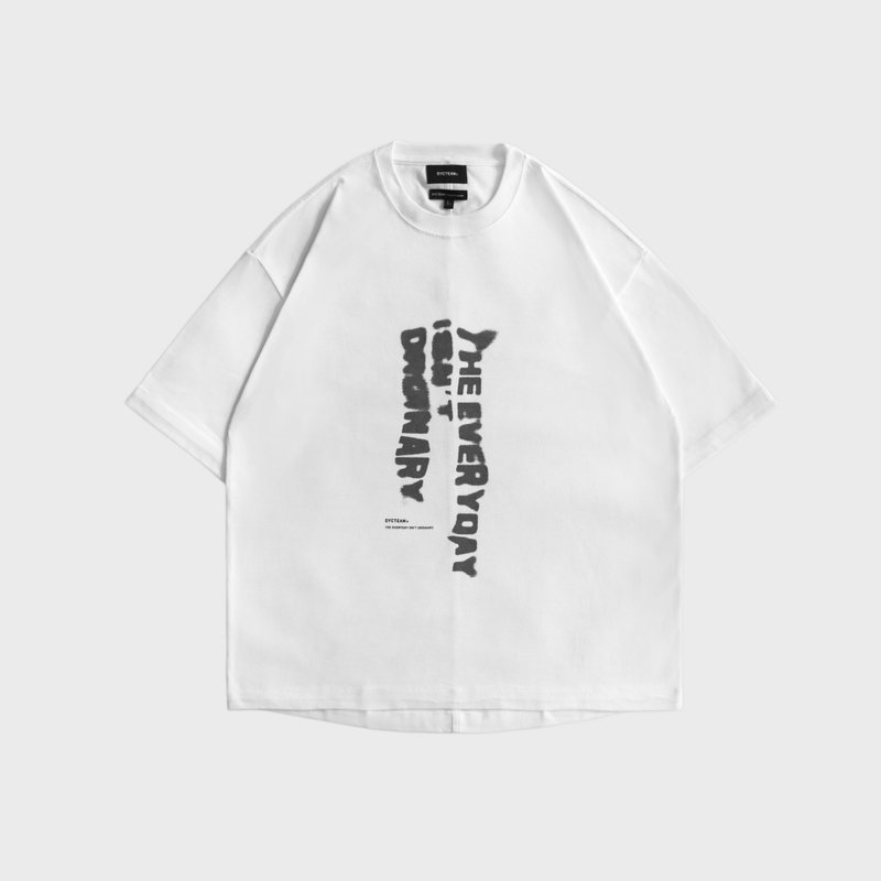 DYCTEAM - 斑驳落肩重磅TEE (white) - 男装上衣/T 恤 - 其他材质 白色