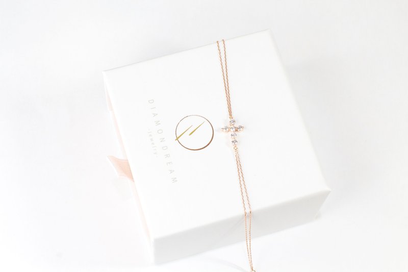 简约十字架手链 - 手链/手环 - 玫瑰金 