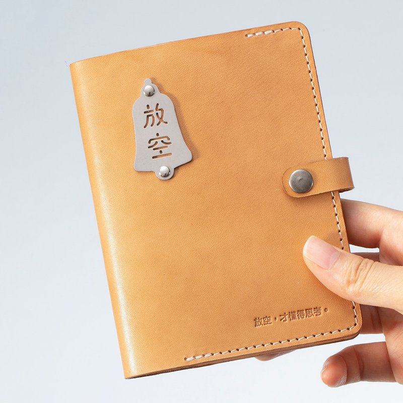 【礼物盒装】放空不锈钢手染植鞣皮A7笔记本 手帐日志 速写绘画本 - 笔记本/手帐 - 真皮 绿色