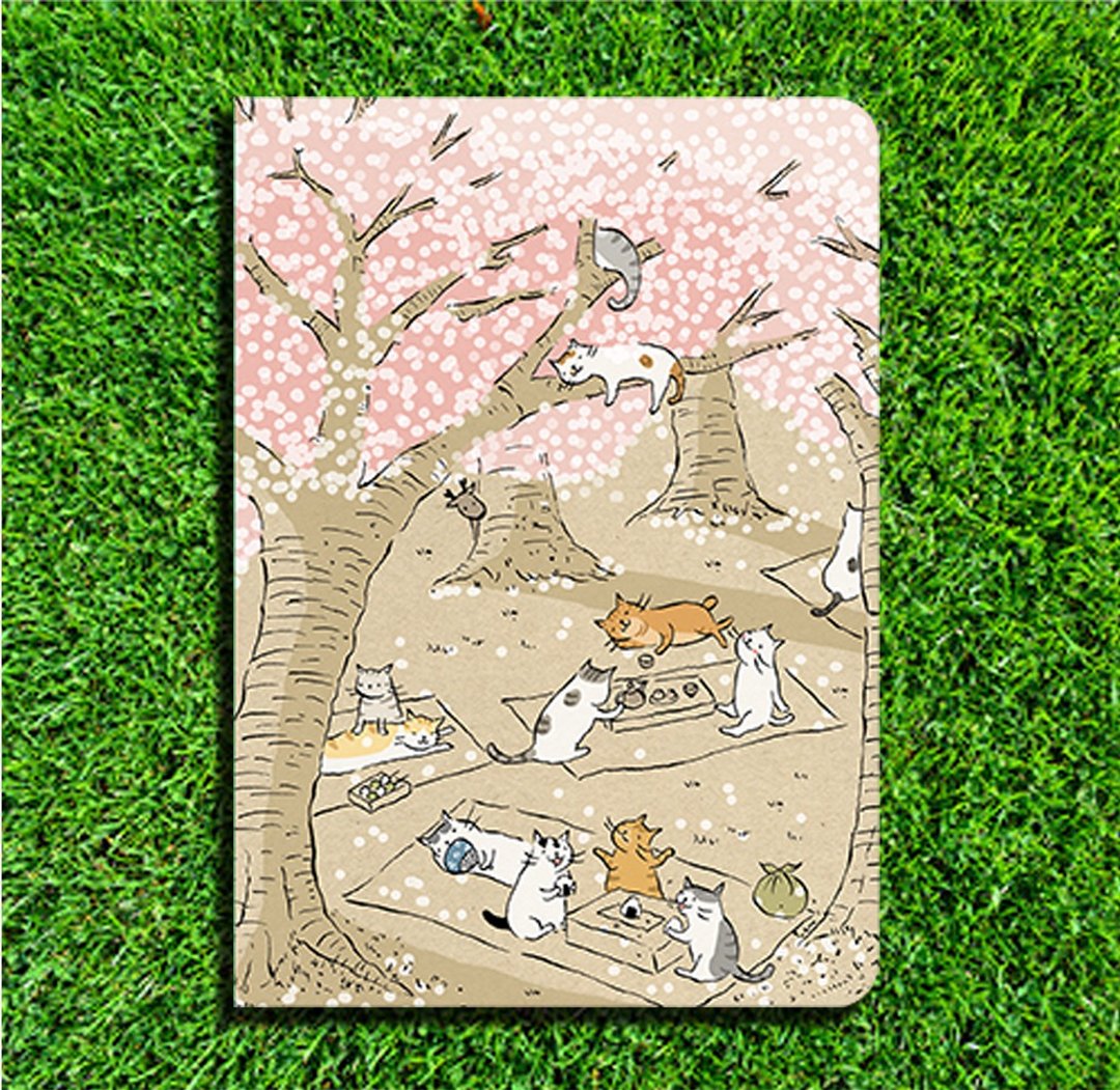 3猫小铺猫咪笔记本-赏樱猫(插画家:猫小姐) - 笔记本/手帐 - 纸 