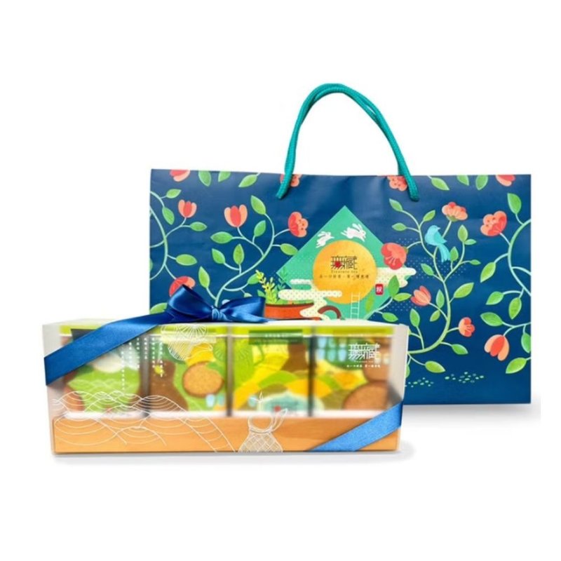 R2【无藏】中秋公益 阿里山茶4入精美木盒礼-甜润相投(1绿茶+3乌 - 茶 - 其他材质 多色