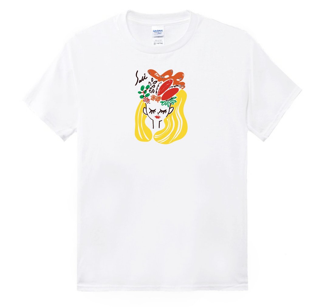 T-shirt T恤 衣服 衣 白上衣 白衣 潮T 潮服 棉 美国棉 吸汗 运动 - 中性连帽卫衣/T 恤 - 棉 黄色