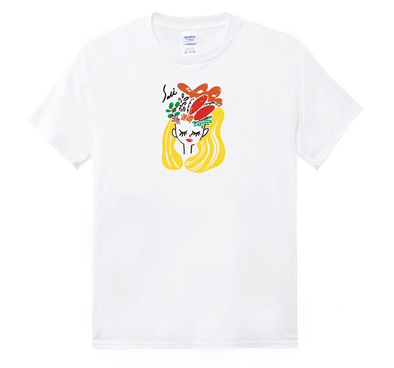 T-shirt T恤 衣服 衣 白上衣 白衣 潮T 潮服 棉 美国棉 吸汗 运动 - 中性连帽卫衣/T 恤 - 棉．麻 黄色