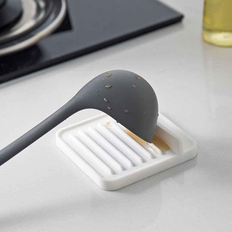 【限量绝版品】日本霜山 方形高耐热硅胶多用途隔热置物垫-3入 - 餐垫/桌巾 - 硅胶 白色