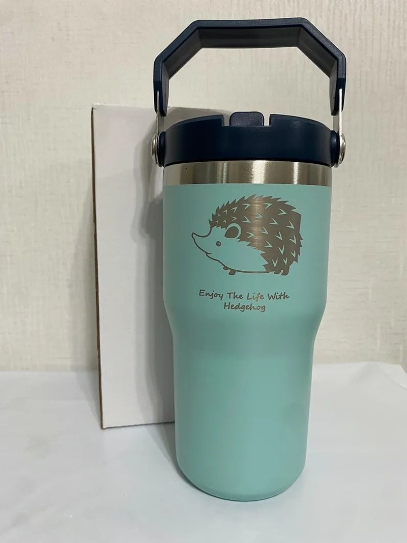 现货  600CC提把保温杯 文青蓝  刺猬C - 保温瓶/保温杯 - 其他金属 绿色