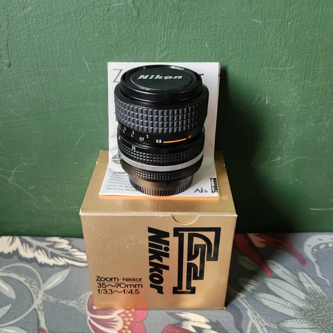 库存新品 Ai-S Nikon Nikkor F Zoom 35~70mm f3.3~4.5 镜头 - 相机 - 其他金属 黑色