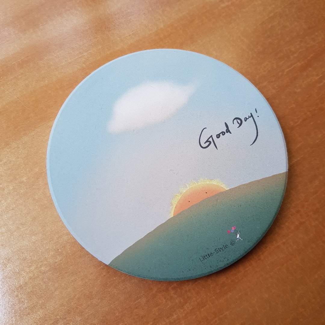 吸水杯垫-Good Day - 杯垫 - 其他材质 白色