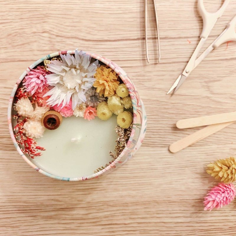 【台中场】下班随手作 | 铁罐干燥花香氛蜡烛 - 植栽 - 植物．花 