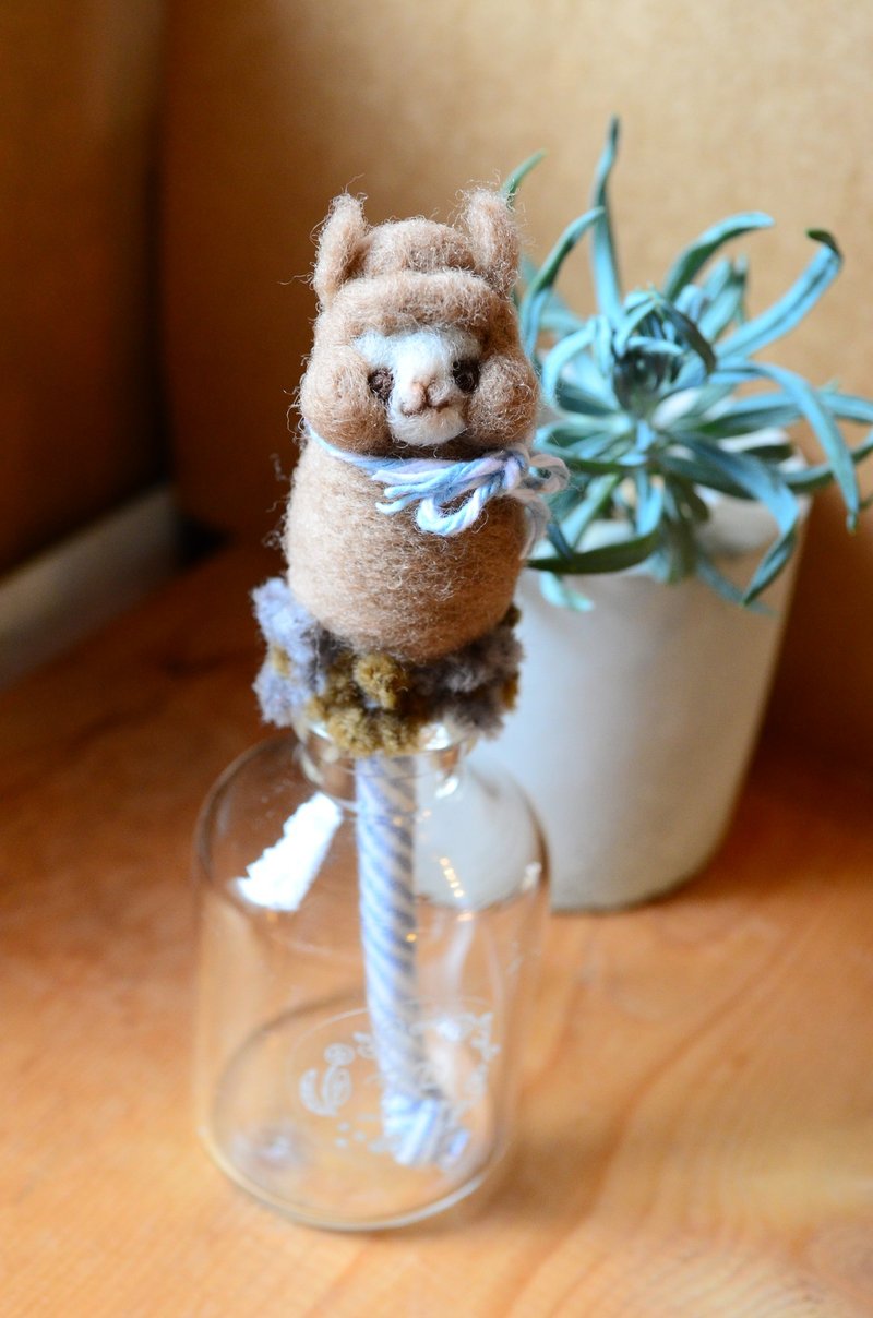 gp home-羊驼羊毛毡拓香瓶/扩香瓶/香氛/精油/薰香(不含拓香液) - 香薰/精油/线香 - 羊毛 咖啡色