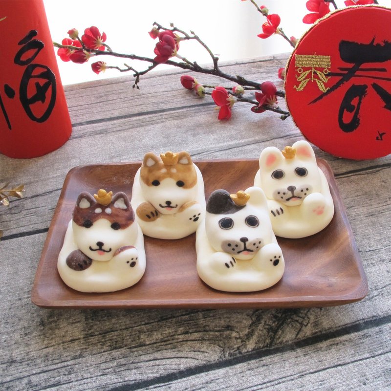 【2018新春限定】招财纳福 汪汪漂浮棉花糖 - 蛋糕/甜点 - 新鲜食材 金色