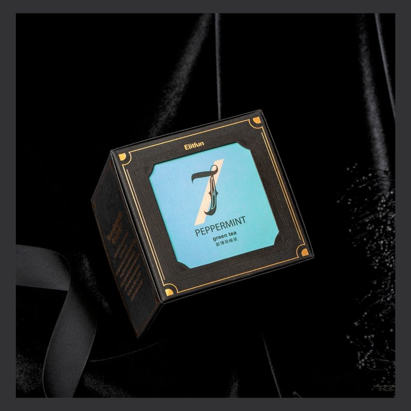 欧薄荷绿茶・沁凉清香・德国欧薄荷│礼盒茶包10入 - 茶 - 纸 蓝色