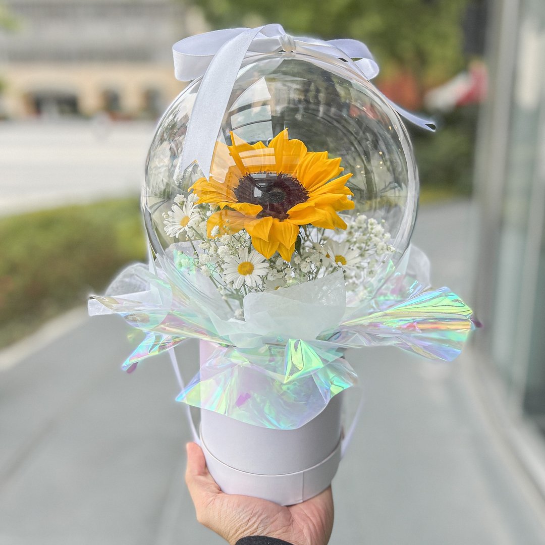 ~双北限定~向日葵 波波球花束 | 毕业花束 - 植栽 - 植物．花 黄色