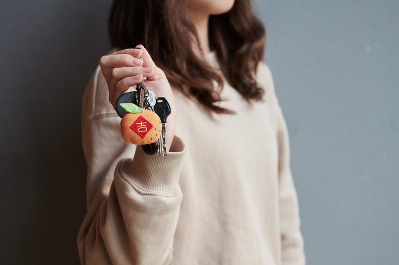 样样好物【吉利】手工纯棉 橘子吊饰 - 吊饰 - 棉．麻 橘色