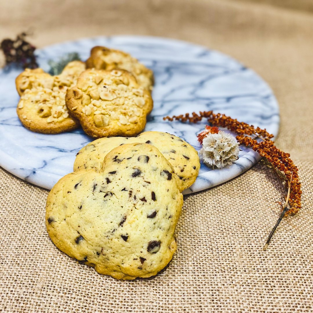 【籽田。心意造型礼盒】巧克力软饼干 | 榛果布列塔尼酥饼 - 手工饼干 - 新鲜食材 卡其色