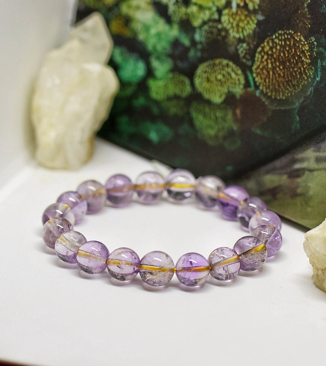 入门级紫黄晶 10 mm 手链 ( Ametrine 10mm Bracelet ) - 手链/手环 - 水晶 