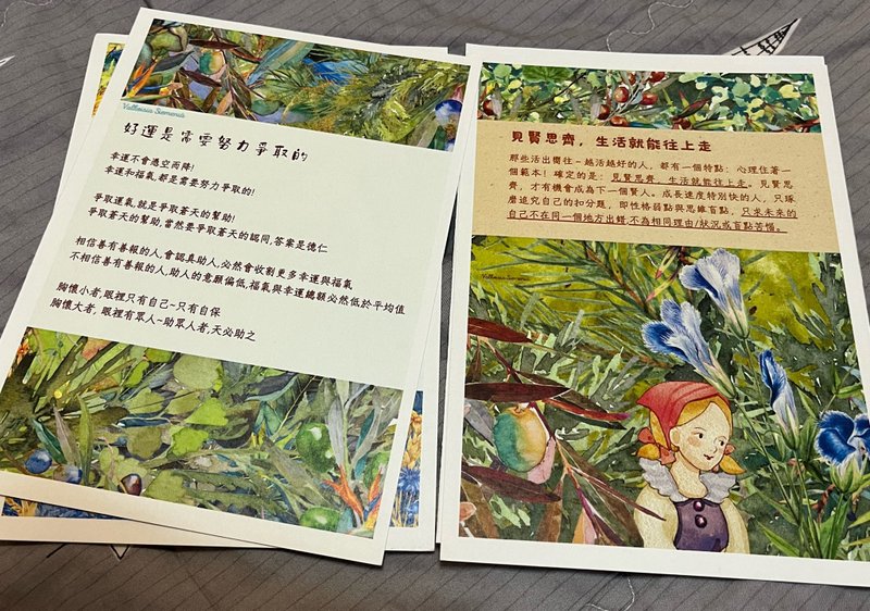 不动如山处方笺 双面手工卡套组   12款设计　共6张 - 笔记本/手帐 - 纸 