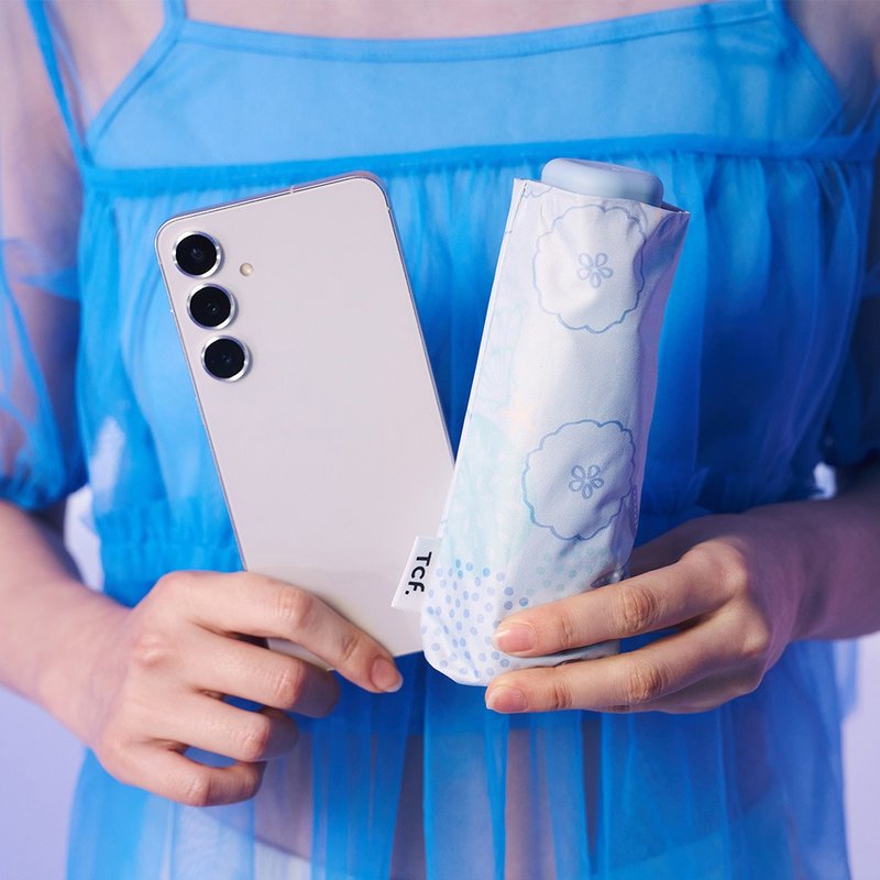 Airlight 贝壳星语 黑胶五折 口袋伞 防晒阳伞 - 雨伞/雨衣 - 其他材质 蓝色