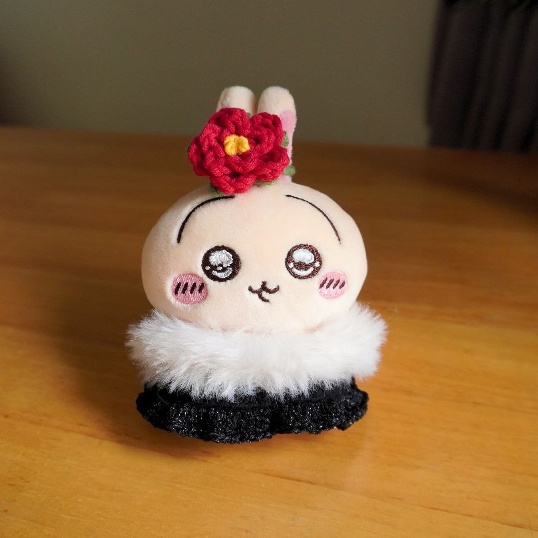 山茶花千金 | 娃衣 吉伊卡哇 ちいかわ Chiikawa 10cm - 玩偶/公仔 - 棉．麻 黑色