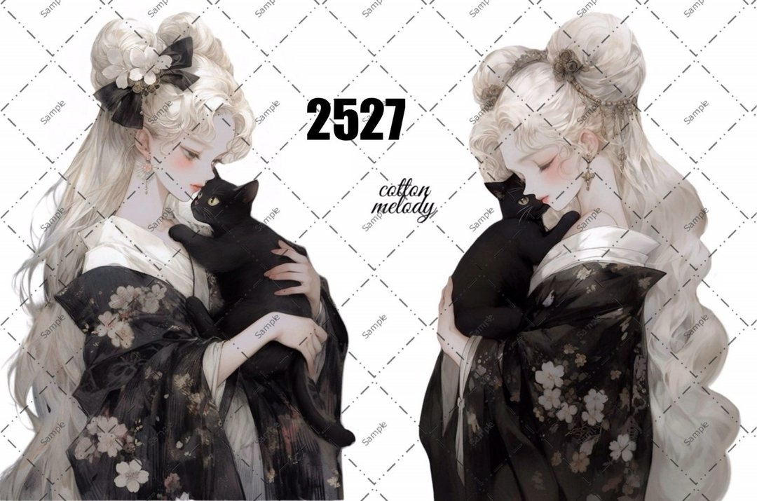 original sticker no.2527 人物贴纸 原创贴纸 原创人物贴纸 装饰贴纸 cotton melody - 贴纸 - 纸 