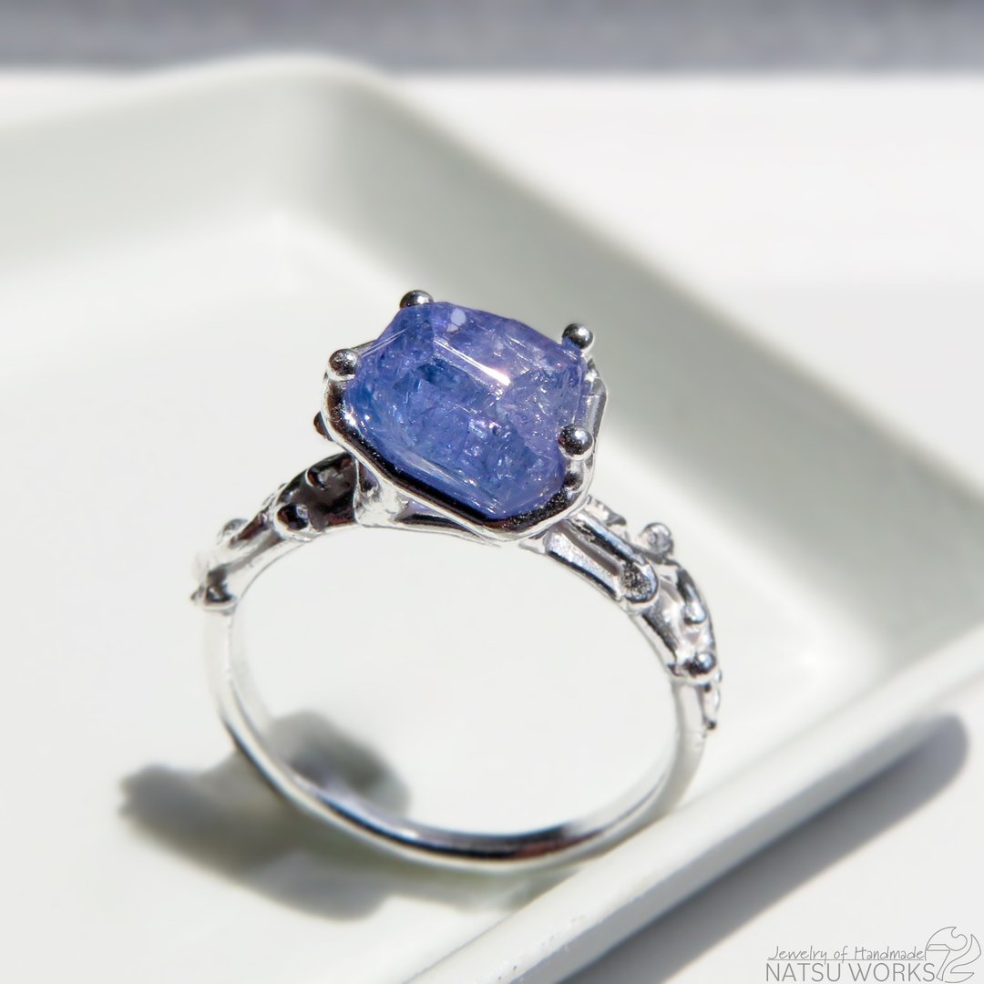 坦桑石戒指 / rough Tanzanite Ring - 戒指 - 宝石 蓝色