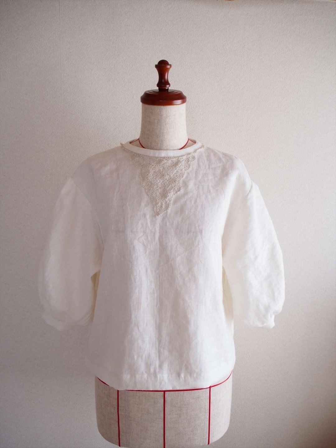 pressed flower - blouse - - 女装上衣 - 棉 白色