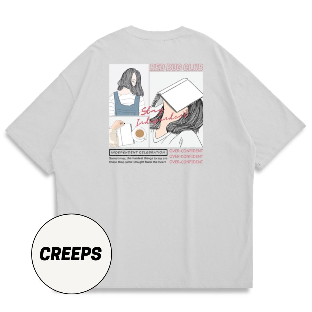 【CREEPS】Independent Girl V3 宽松重磅印花T恤 210g - 男装上衣/T 恤 - 棉 多色