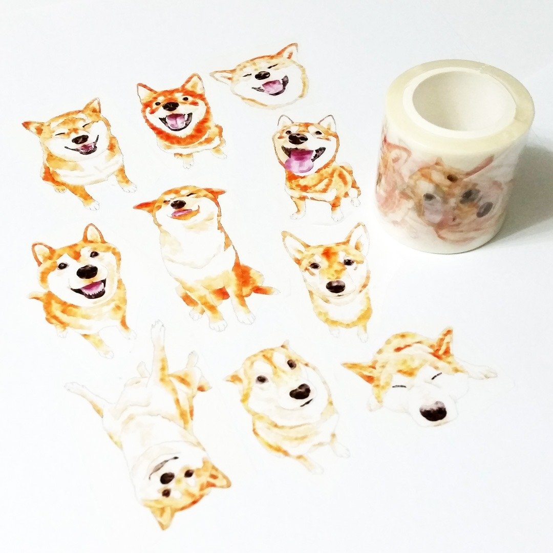 分装纸胶带 十犬十美 - 纸胶带 - 纸 多色