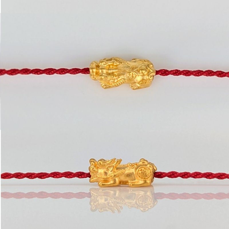 24K纯金 - 招财貔貅手绳 - 手链/手环 - 24k 金 