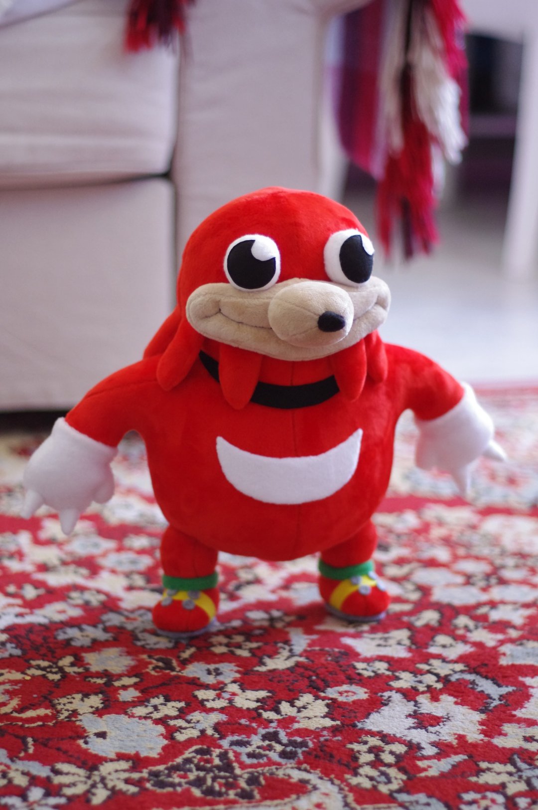 Ugandan Knuckles | Warrior Meme Plush Toy | Handmade | Made to Order - 玩偶/公仔 - 聚酯纤维 红色