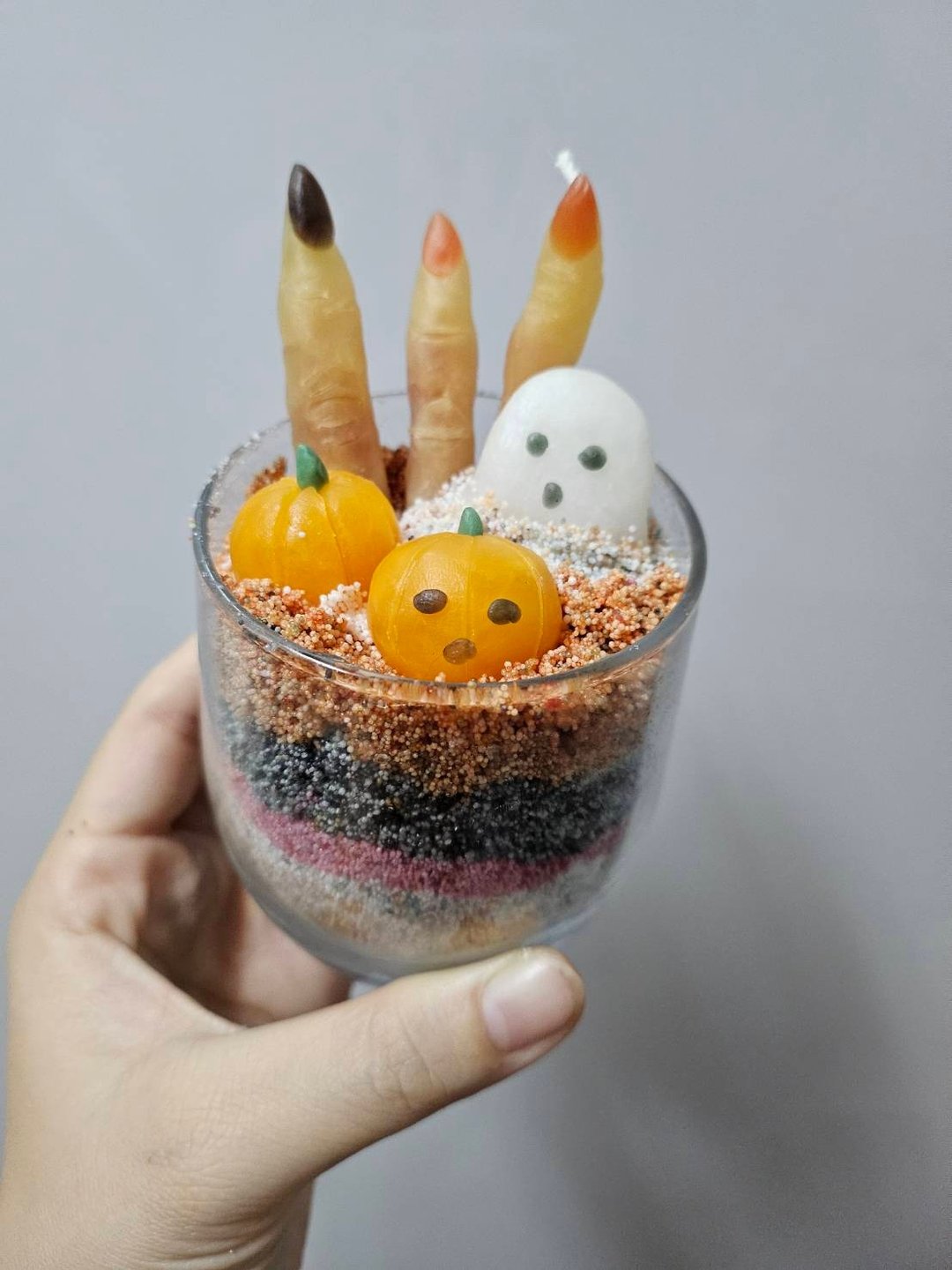 【巫婆的沙画蜡烛】蜡烛材料包 免开火 在线教学影片 万圣节 - 蜡烛/香氛/手工皂 - 蜡 橘色