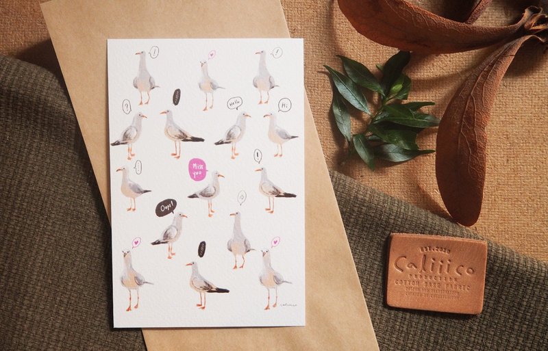 Postcard bird - 卡片/明信片 - 纸 透明