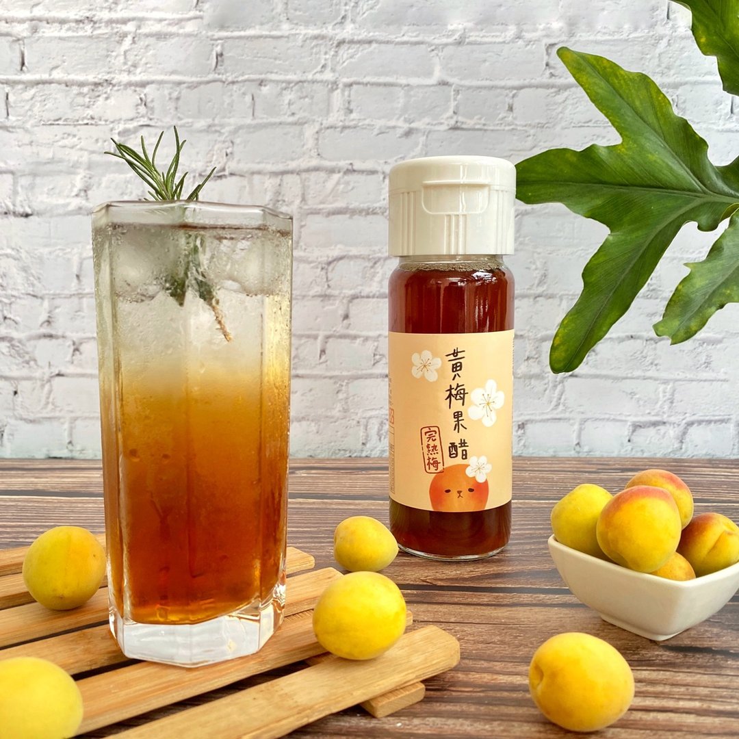 【五风堂】黄梅果醋300ml－梅醋 梅子醋 黄梅醋 严选南投手采梅 - 醋/水果醋 - 玻璃 橘色