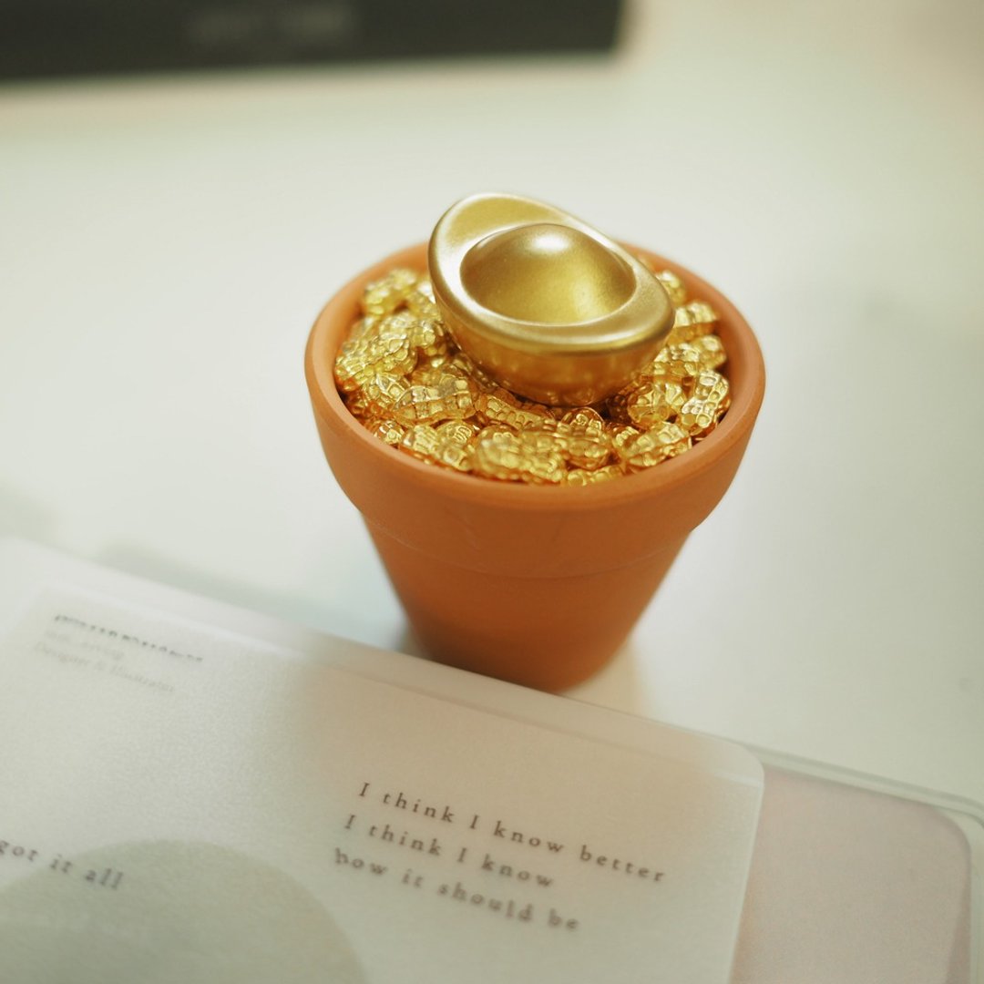 小金盆 I 金花生款 222 颗  I 实现目标  愿望成真 招财 好运来 - 摆饰 - 其他材质 金色