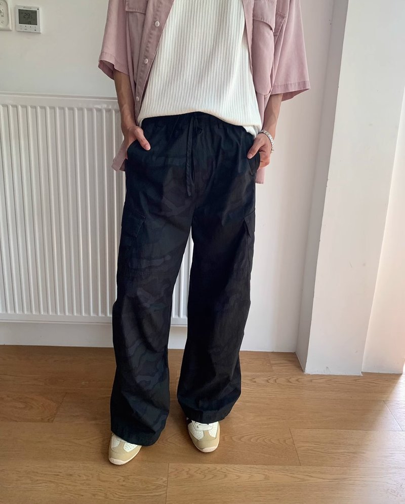 日系复古 多口袋迷彩工人裤 - 男士长裤 - 其他材质 多色