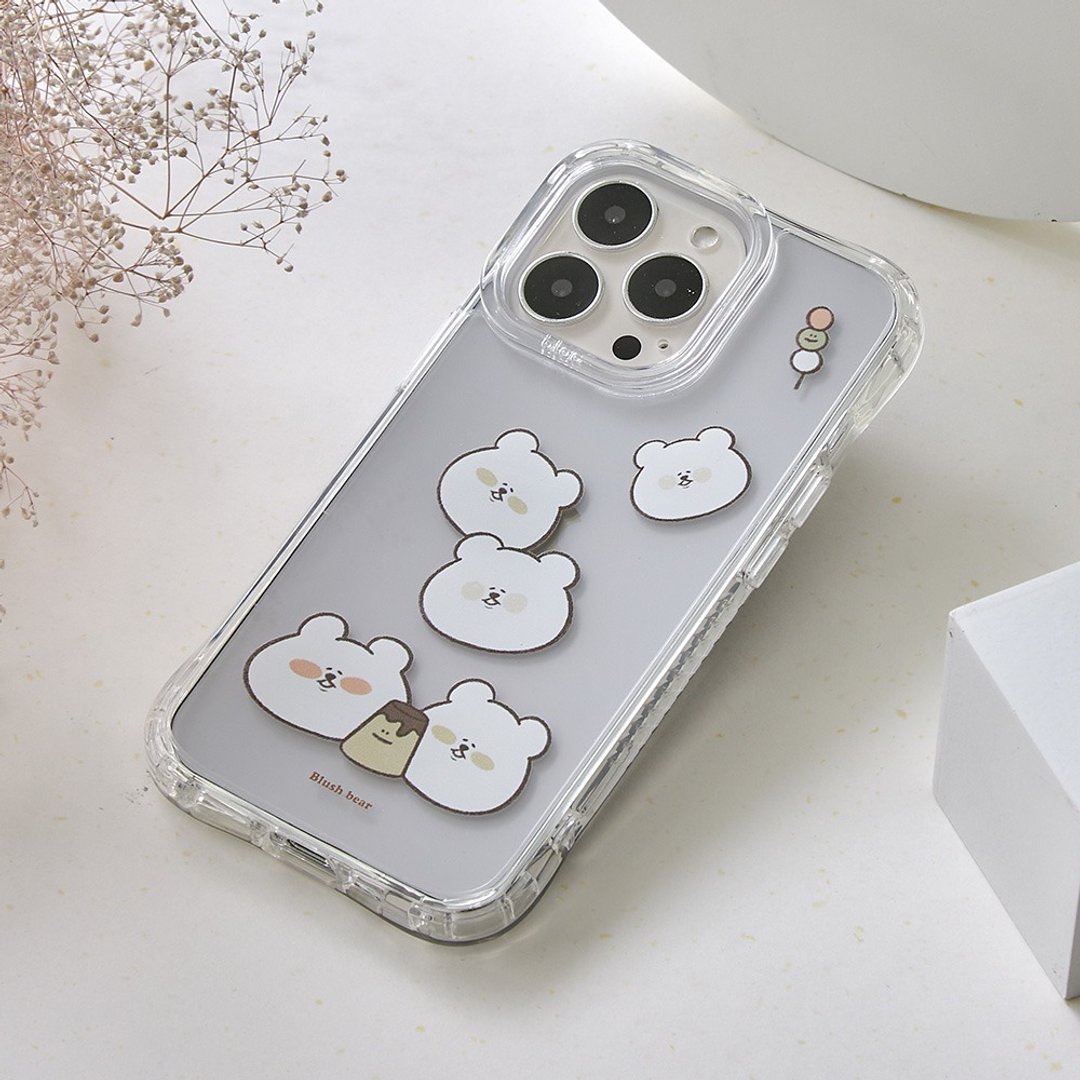 Blush bear小白熊肥胖日记抗黄防摔MagSafe iPhone手机壳 - 手机壳/手机套 - 塑料 透明