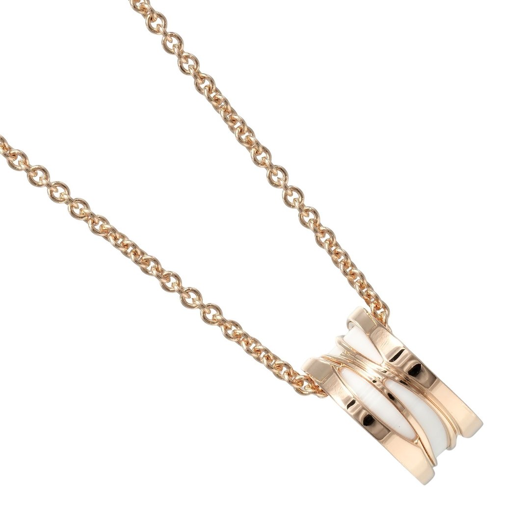 【日本直送】宝格丽 BVLGARI B.ZERO1 Design Legend 项链 经典系列 18K 玫瑰金 陶瓷 约 13.4g【二手】 - 项链 - 贵金属 金色