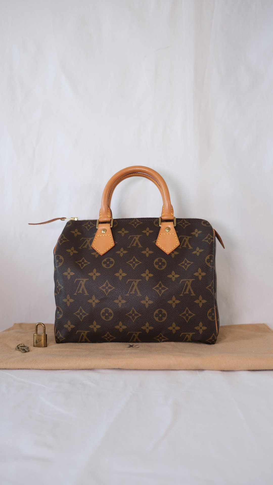 Louis Vuitton Speedy 25 Monogram Canvas Handbag LV老花手提包 - 手提包/手提袋 - 真皮 咖啡色