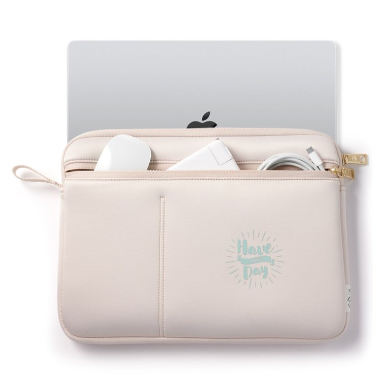 LUCIEN MacBook Air 13/Pro 14 防撞防泼水笔电包-贝壳米 - 电脑包 - 其他材质 金色