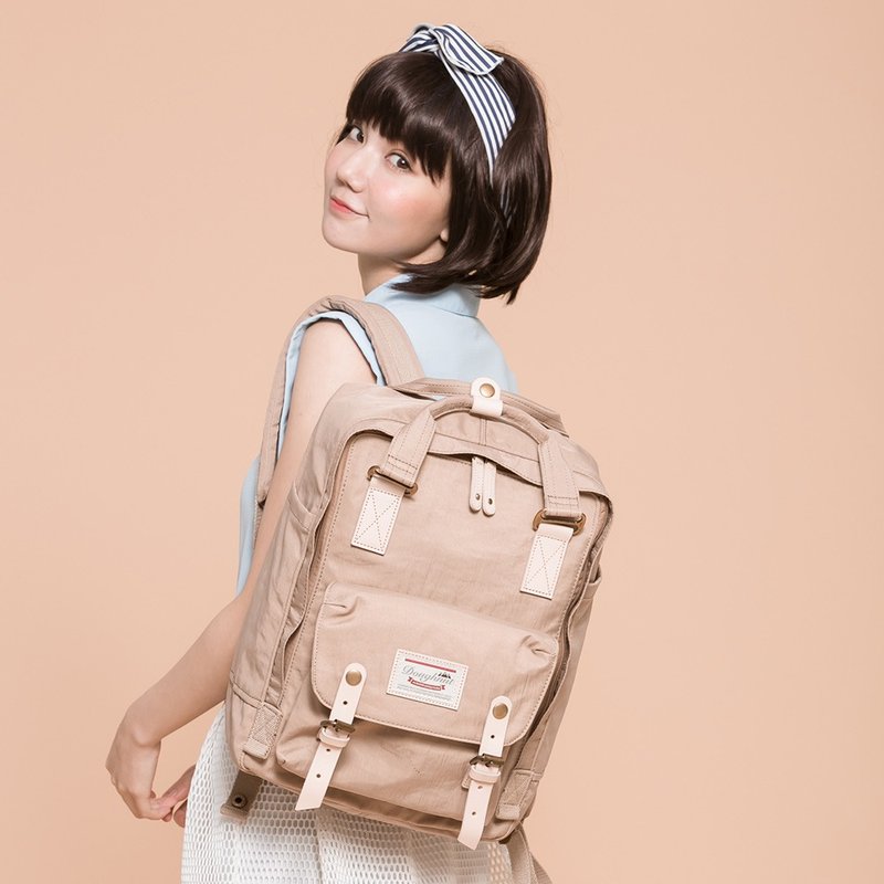 Doughnut防泼水马卡龙后背包-午茶时光 - 后背包/双肩包 - 其他人造纤维 卡其色