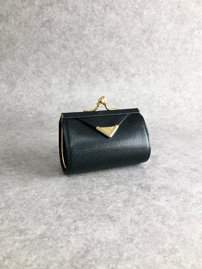 【 日本直送 名牌中古包 】Yves Saint Laurent 圣罗兰 零钱包 黑色 YSL 皮革 复古 掀盖式 hvc8nr - 零钱包 - 真皮 黑色
