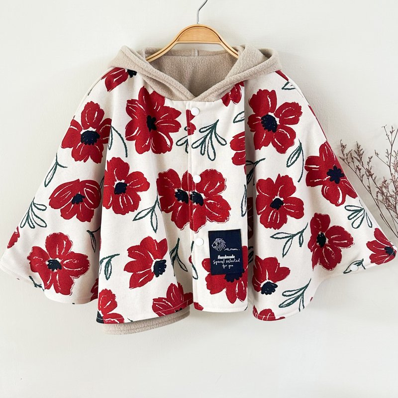 大红花精灵斗篷 0-4岁 - 童装外套 - 棉．麻 