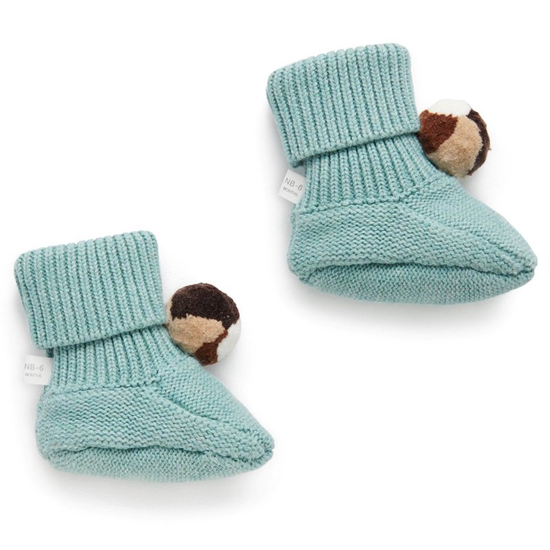 澳洲Purebaby有机棉婴童针织短袜0-6M 湖水绿 - 婴儿袜子 - 棉．麻 