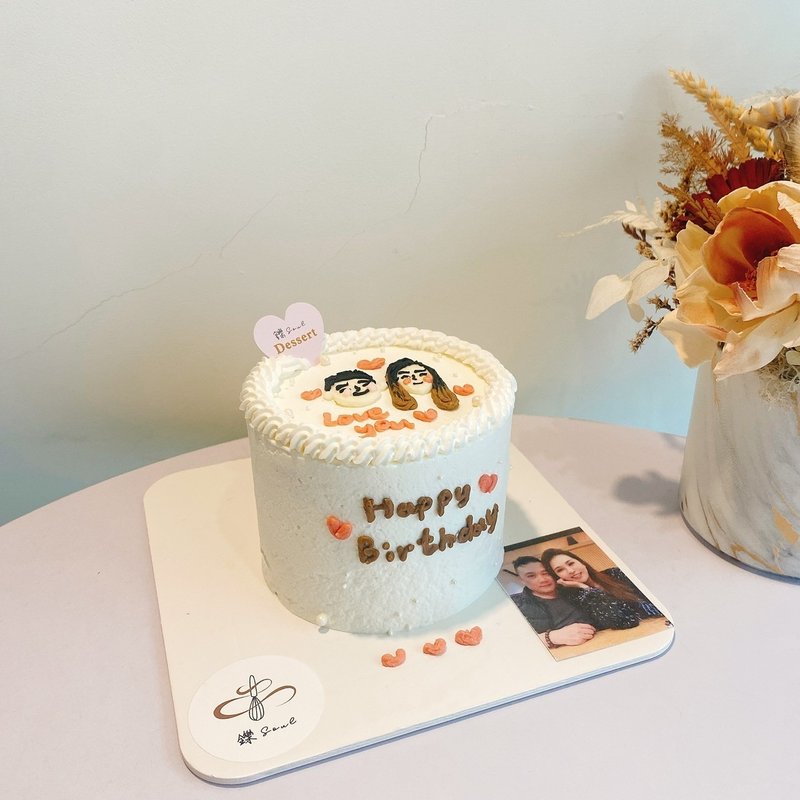 情侣 定制化蛋糕 人头绘图蛋糕 生日蛋糕 铄甜点 可题字 纪念日 - 蛋糕/甜点 - 新鲜食材 