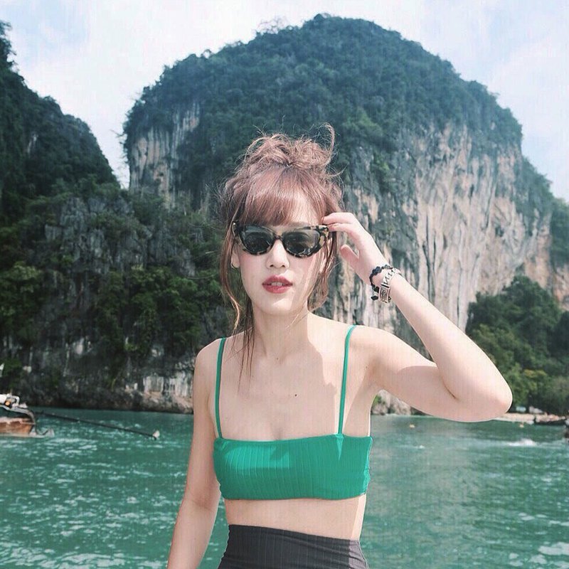 Aprilpoolday Swimwear / CAPSULE ROLLING TOY / Green-Grey / M - 女装泳衣/比基尼 - 其他材质 绿色