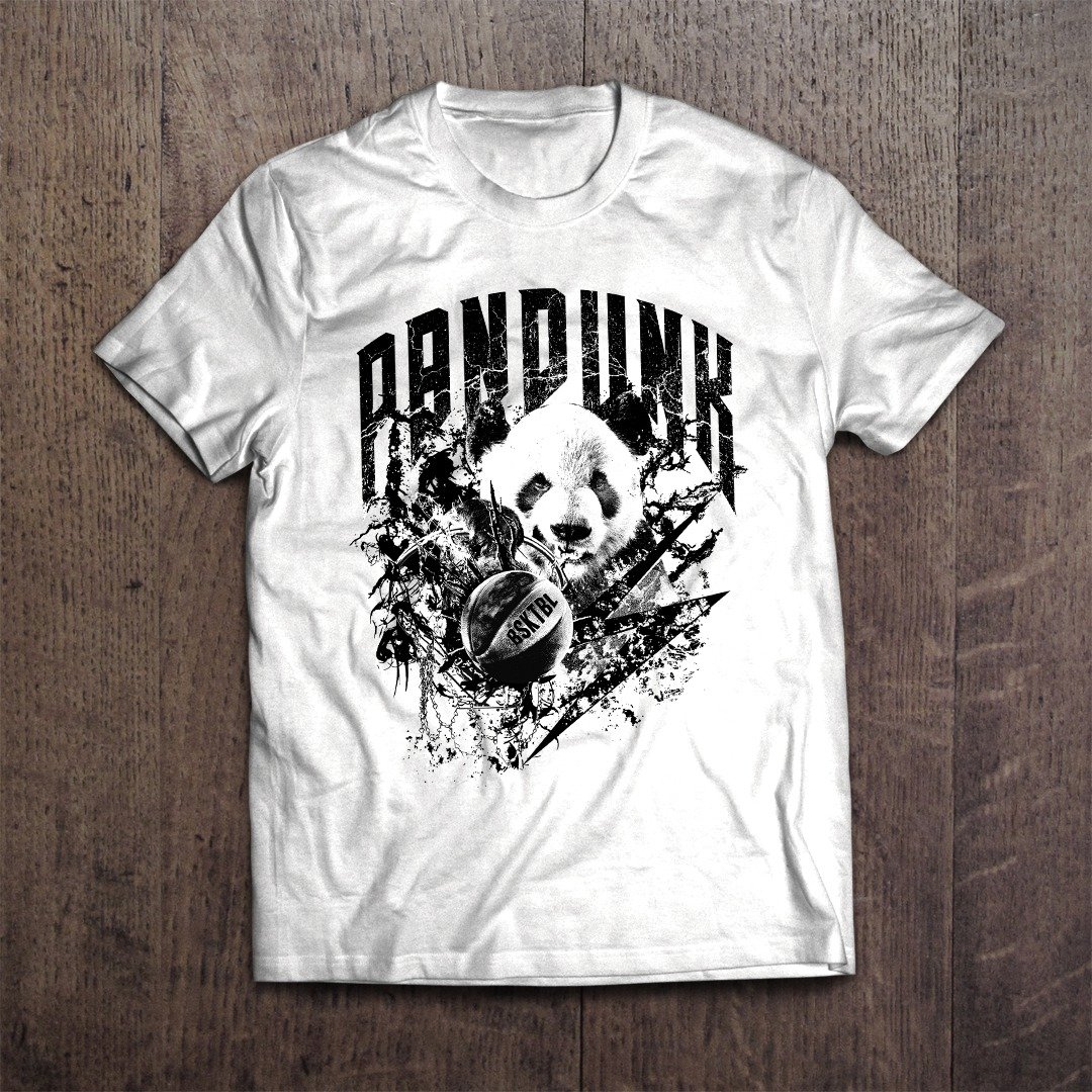 Basketball T-shirt PANDUNK - 女装 T 恤 - 棉．麻 白色
