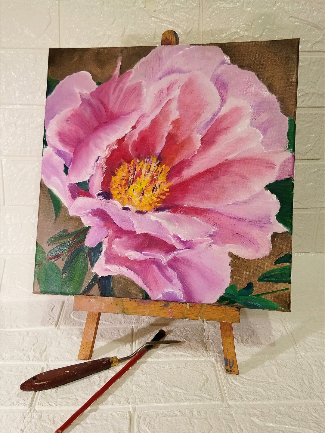 绘画 花 粉红色 牡丹 墙饰 花卉 艺术 - 海报/装饰画/版画 - 棉．麻 粉红色