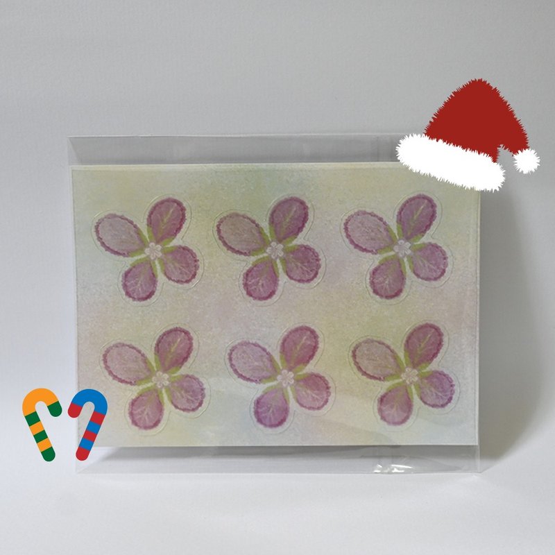 深粉透花 透明贴纸 手绘 花草 手帐 装饰 圣诞 交换礼物 贴纸 - 贴纸 - 纸 